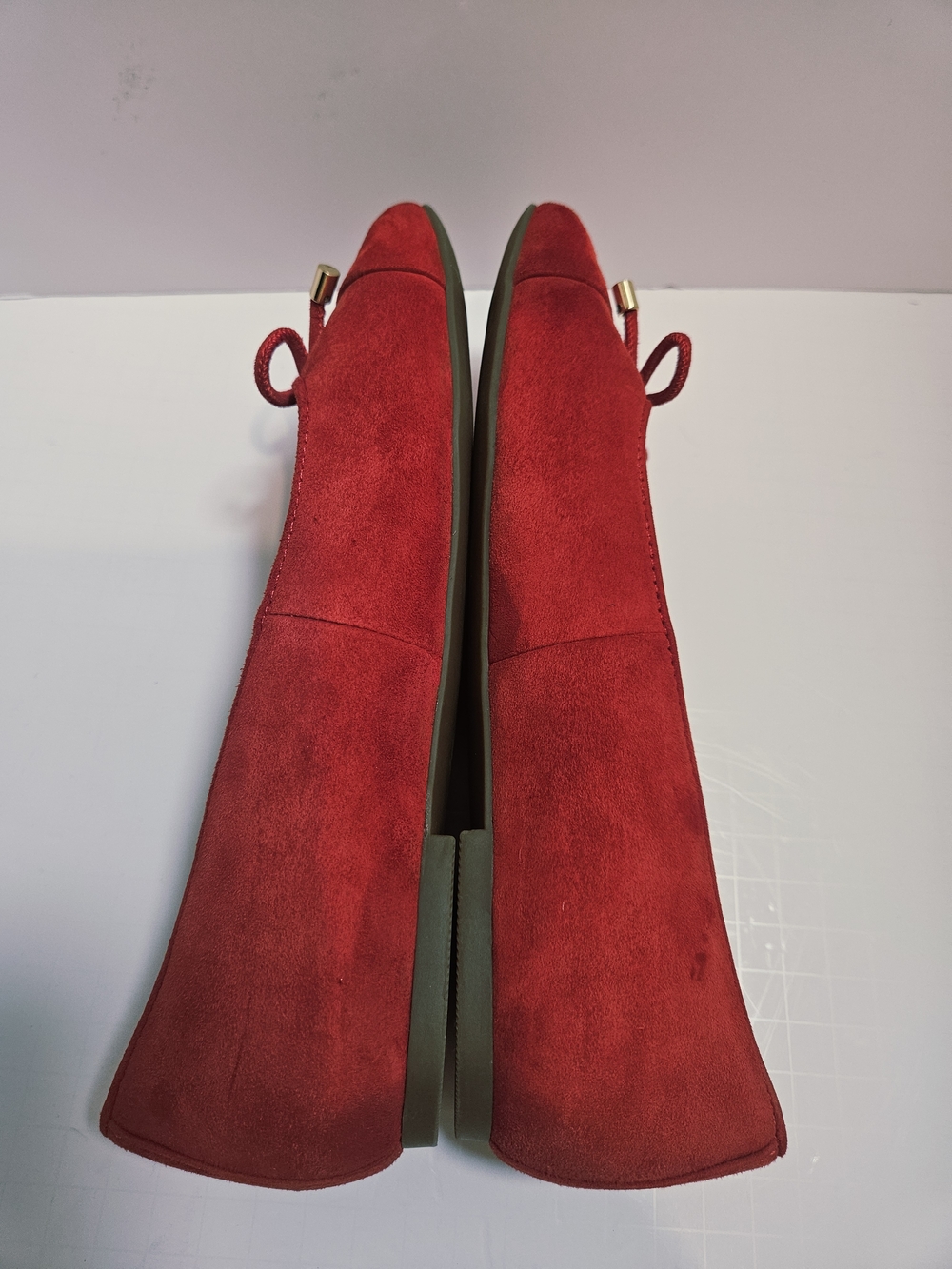 Vionic Klara Cherry Tomato Red Suede Leather Flats Size 7 - Orthopedic Support - Picture 15 of 16